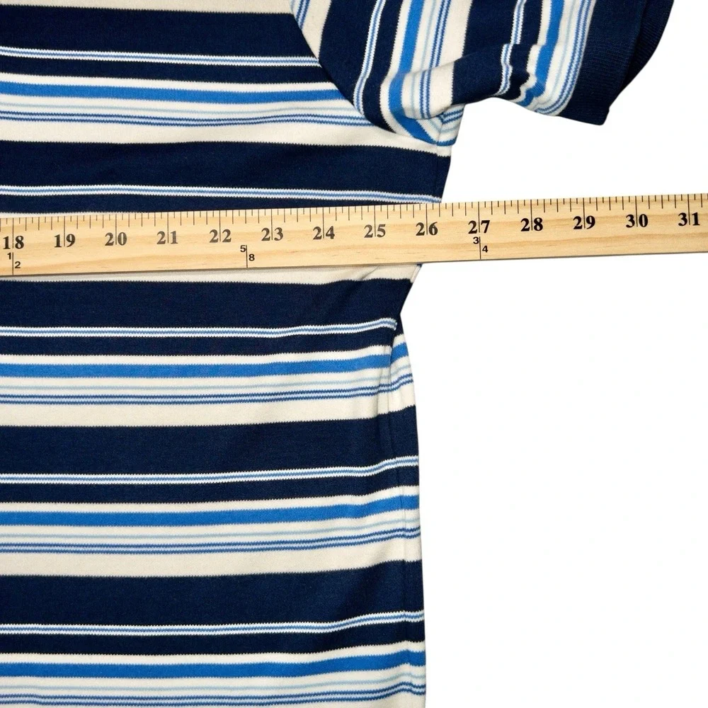 Polo Ralph Lauren Polo Shirt XL Blue White Stripe Pony Casual Preppy Office Mens